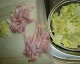 キャベツの簡単ペペロンチーノ作り方1写真