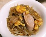 材料3つで節約！もやしと魚ニソの卵あん作り方5写真