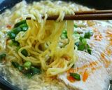 簡単鶏ハムのゆで汁使用！サンラータンメン作り方4写真