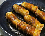 ガリ旨！厚揚げと甘酢生姜の肉巻き照り焼き作り方5写真