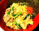 海苔香る『牛肉と鶏肉の生姜丼』簡単です★作り方5写真