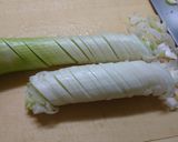 風邪予防にも！ちぢみほうれん草ねぎ炒め作り方2写真