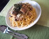 鯖水煮缶のスタミナパスタ！作り方5写真