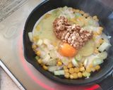 コーンと納豆の青のりチャーハン作り方3写真