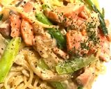 スモークサーモンのクリームパスタ作り方14写真