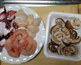 エビとホタテとタコのアヒージョ作り方1写真