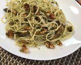 エリンギとくるみのパジルパスタ作り方4写真