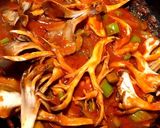 たっぷりのセロリと海老トマトパスタ^_^作り方2写真