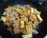 豚肉と厚揚げニンニクオイスターソース炒め作り方5写真