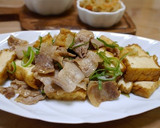 豚肉と厚揚げニンニクオイスターソース炒め作り方7写真