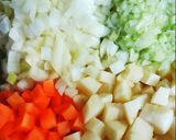 たっぷり野菜♪我が家のミネストローネ作り方1写真