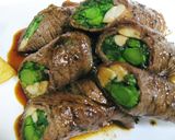 菜の花とエリンギの牛肉ロール作り方5写真