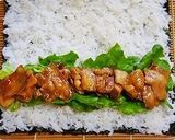 我が家の恵方巻③ 豚カルビのサラダ巻き作り方7写真