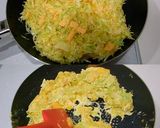 カットキャベツde卵焼き作り方3写真