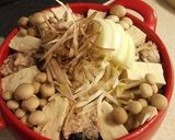 もやしでカサ増し！豆腐と鯖缶の中華風鍋作り方4写真