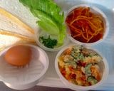 簡単早い美味し有る物具材ワンタッチサンド作り方1写真