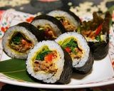 我が家の恵方巻③ 豚カルビのサラダ巻き作り方14写真