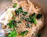 節約副菜☆大根の皮deもやしと青菜ナムル作り方4写真