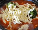 ごろごろ野菜とチーズのトマトスープ鍋作り方5写真
