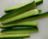 おっさんの冷凍エビ胡瓜葉野菜卵の巻き寿司作り方6写真