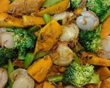 あたた生だしで冬野菜とホタテの炒めもの作り方4写真
