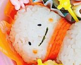 #年少＆年中お弁当○o簡単雪だるま弁o○作り方2写真