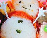 #年少＆年中お弁当○o簡単雪だるま弁o○作り方3写真