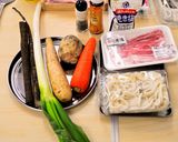タイ風☆根菜焼きうどん作り方1写真
