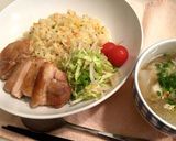 ピラフ&鶏の照り焼き♪作り方10写真