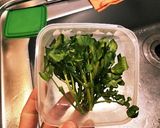 余りクレソンでペペロンチーノ作り方1写真