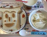 簡単朝食☆アンパンマン＆しょくぱんまん☆作り方9写真