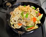 タイ風☆根菜焼きうどん作り方7写真
