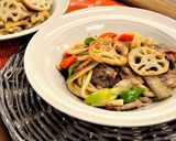 タイ風☆根菜焼きうどん作り方8写真