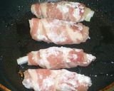 お弁当に☆白菜の芯で豚肉ロール作り方3写真