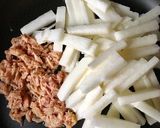 簡単！極旨！長芋とニラとツナ缶の炒め物作り方4写真