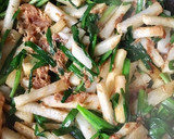 簡単！極旨！長芋とニラとツナ缶の炒め物作り方7写真