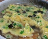 松茸お吸い物で卵あんかけうどん作り方4写真