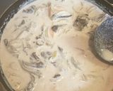 フライパンで鮭と舞茸のクリームシチュー作り方10写真