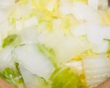 素朴・野菜鍋●白菜と鶏の寄せ鍋バター風味作り方3写真