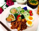 玉ねぎたっぷり♡薄切り肉でポークチャップ作り方4写真