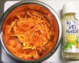 人参とドレッシングでちょうど良いおかず！作り方3写真