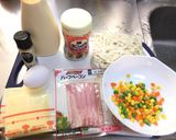 うどんで簡単!カルボナーラ!(^^)!作り方1写真
