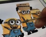 ミニオン ケーキ用デコチョコ作り方2写真