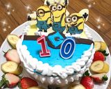 ミニオン ケーキ用デコチョコ作り方8写真