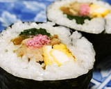 さば缶✿鯖そぼろと春菊の巻き寿司作り方8写真