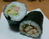 海鮮&カツの恵方巻(風)@クローン病食作り方4写真