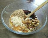 朝食に♪胡桃とレーズンきな粉胡麻グルト♡作り方1写真