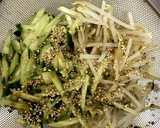 簡単、もやしときゅうりのナムル作り方1写真