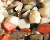 筑前煮風塩麹の煮物、醤油抜きレシピ作り方4写真