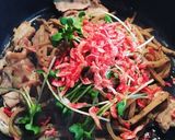 干しエビと豚バラのパスタ作り方2写真
